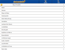 Tablet Screenshot of partymaterial.de